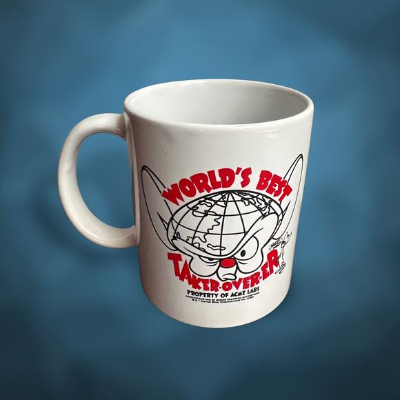 Animaniacs PINKY AND THE BRAIN WORLDS BEST Ceramic Mug LOOTCRATE Exclusive New - Picture 2 of 9